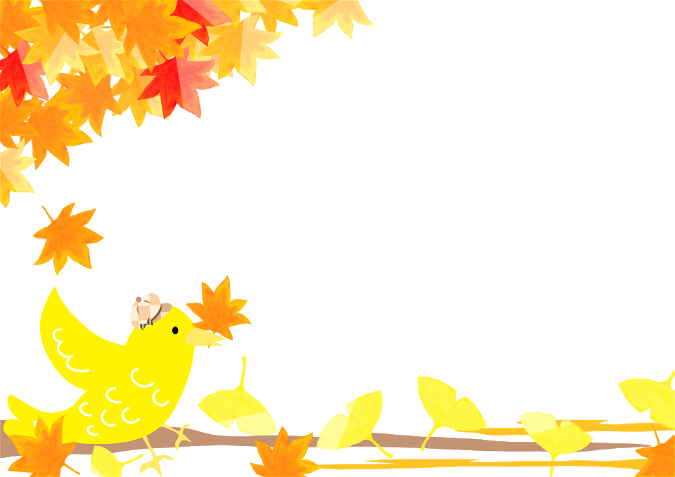 Autumn leaves bird. Free illustration for personal and commercial use.