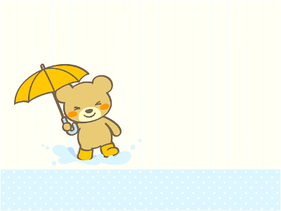 Bear rain. Free illustration for personal and commercial use.
