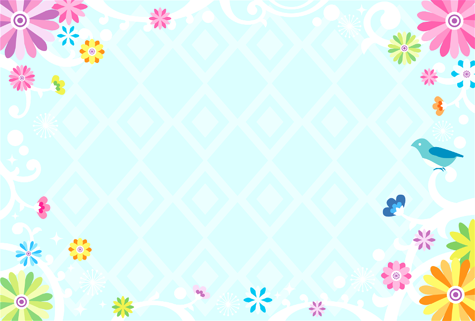 Bird floral background. Free illustration for personal and commercial use.