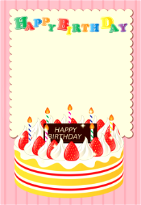 Birthday card. Free illustration for personal and commercial use.