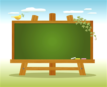 Blackboard bird. Free illustration for personal and commercial use.