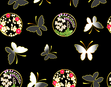 Butterfly japanese pattern. Free illustration for personal and commercial use.