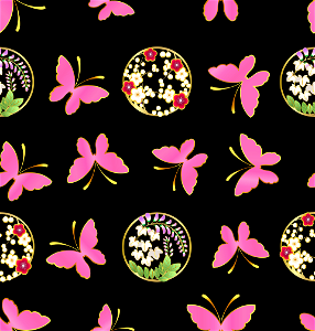 Butterfly japanese pattern. Free illustration for personal and commercial use.