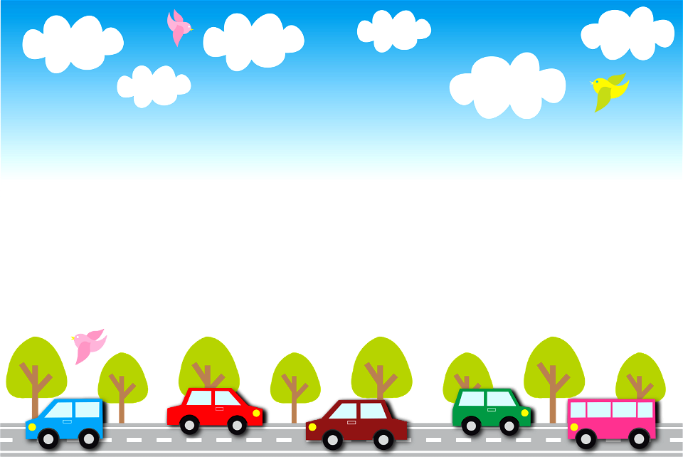 Cars road frame. Free illustration for personal and commercial use.