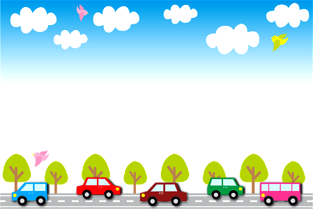 Cars road frame. Free illustration for personal and commercial use.