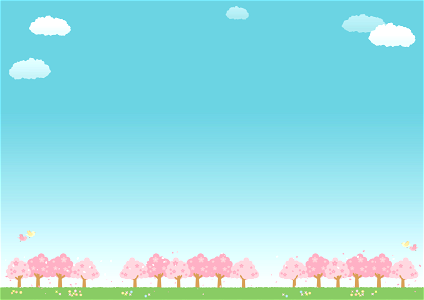 Cherry blossom tree sky. Free illustration for personal and commercial use.
