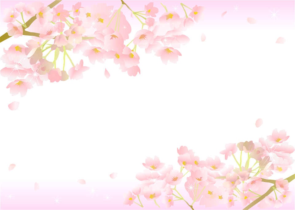 Cherry blossoms frame. Free illustration for personal and commercial use.