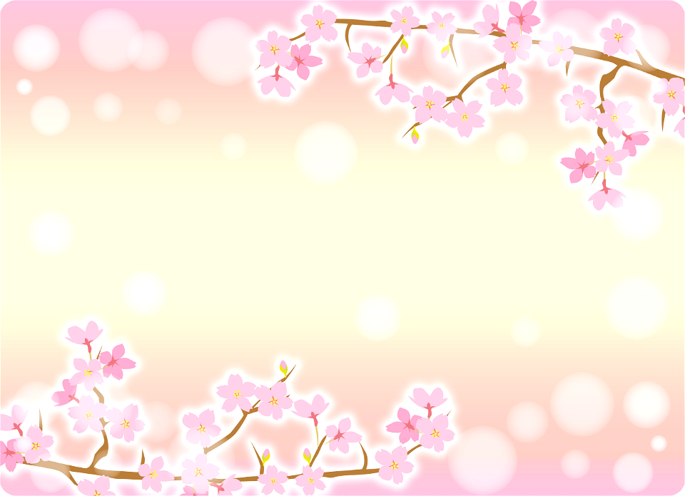 Cherry blossoms frame - Free Stock Illustrations | Creazilla