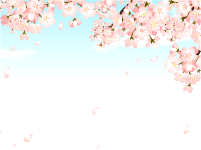 Cherry blossoms sky. Free illustration for personal and commercial use.