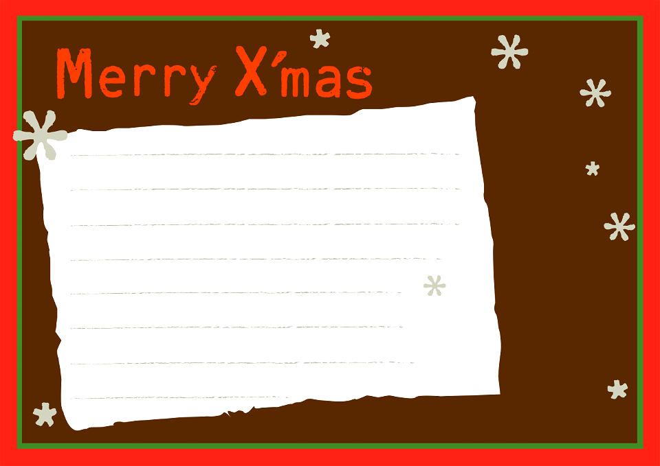 Christmas card. Free illustration for personal and commercial use.