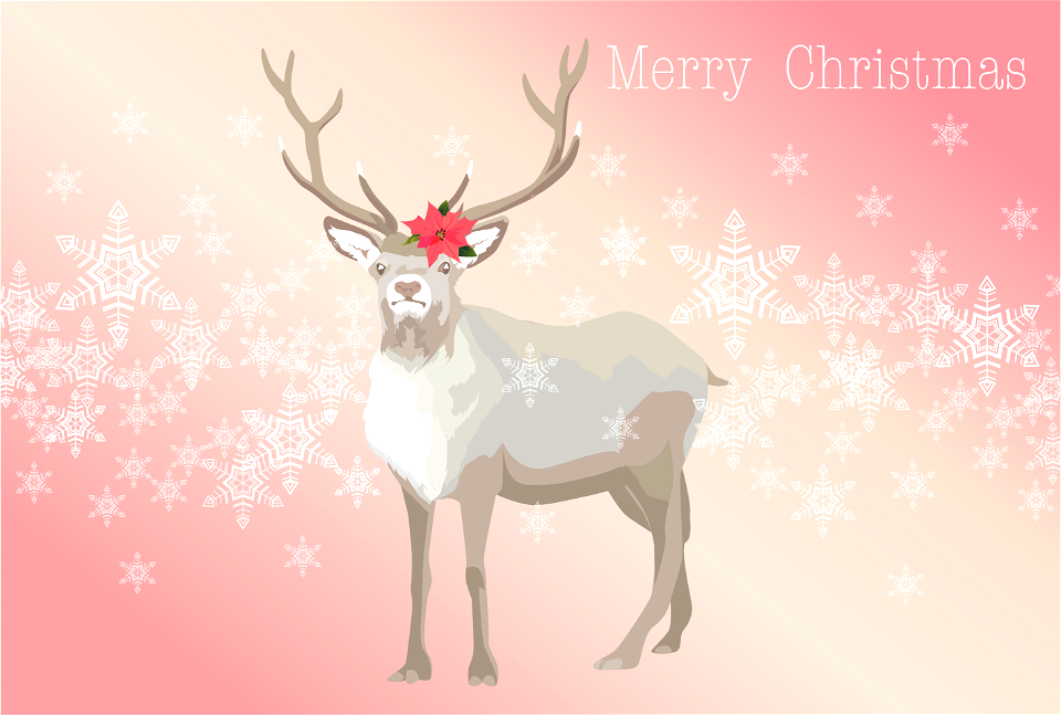 Christmas reindeer. Free illustration for personal and commercial use.