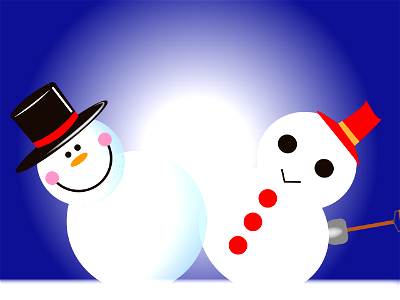 Christmas tree snowman. Free illustration for personal and commercial use.