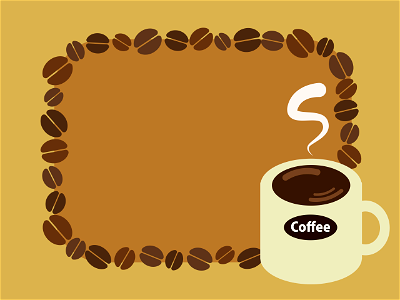 Coffee beans frame. Free illustration for personal and commercial use.