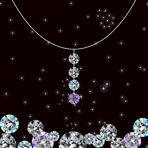 Diamond necklace. Free illustration for personal and commercial use.