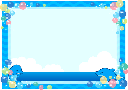 Dolphin sea frame. Free illustration for personal and commercial use.