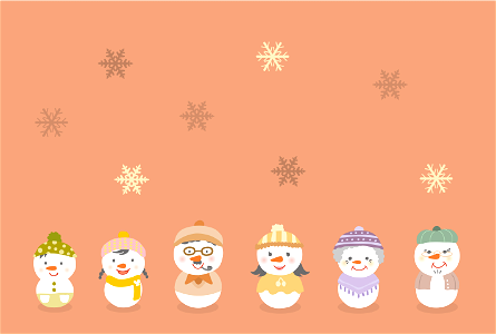 Family snowman. Free illustration for personal and commercial use.