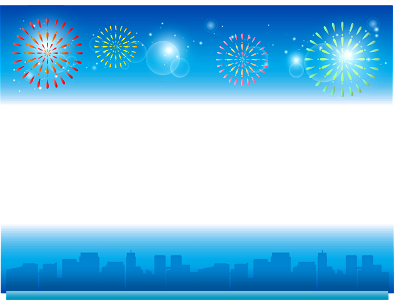 Fireworks night city frame. Free illustration for personal and commercial use.