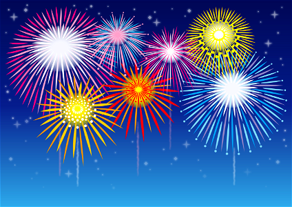 Fireworks stars. Free illustration for personal and commercial use.
