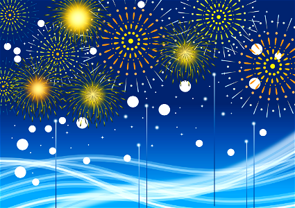 Fireworks wave. Free illustration for personal and commercial use.
