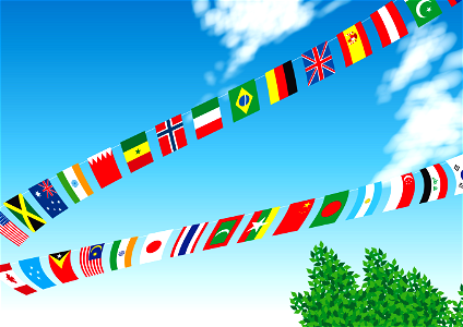 Flags of all nations. Free illustration for personal and commercial use.