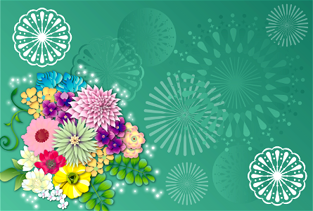Flower fireworks. Free illustration for personal and commercial use.