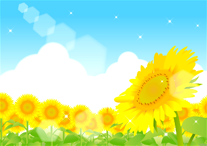 Flower landscape. Free illustration for personal and commercial use.