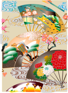 Folding fan background. Free illustration for personal and commercial use.
