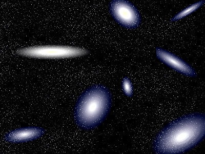 Galaxy cluster. Free illustration for personal and commercial use.