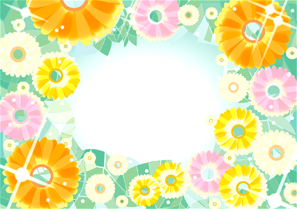 Gerbera frame. Free illustration for personal and commercial use.