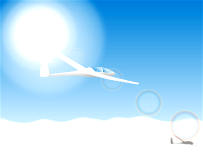 Glider sailplane. Free illustration for personal and commercial use.