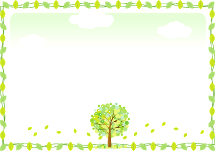 Green leaves frame. Free illustration for personal and commercial use.