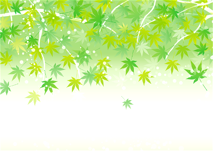 Green maple leaves. Free illustration for personal and commercial use.