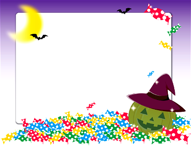 Halloween candy frame. Free illustration for personal and commercial use.