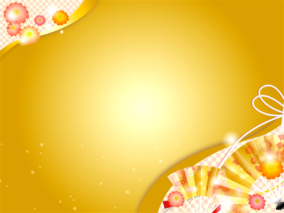 Hand fan gold background. Free illustration for personal and commercial use.