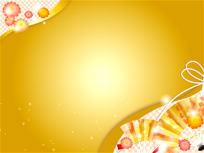 Hand fan gold background. Free illustration for personal and commercial use.