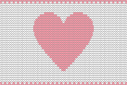Heart knitting. Free illustration for personal and commercial use.