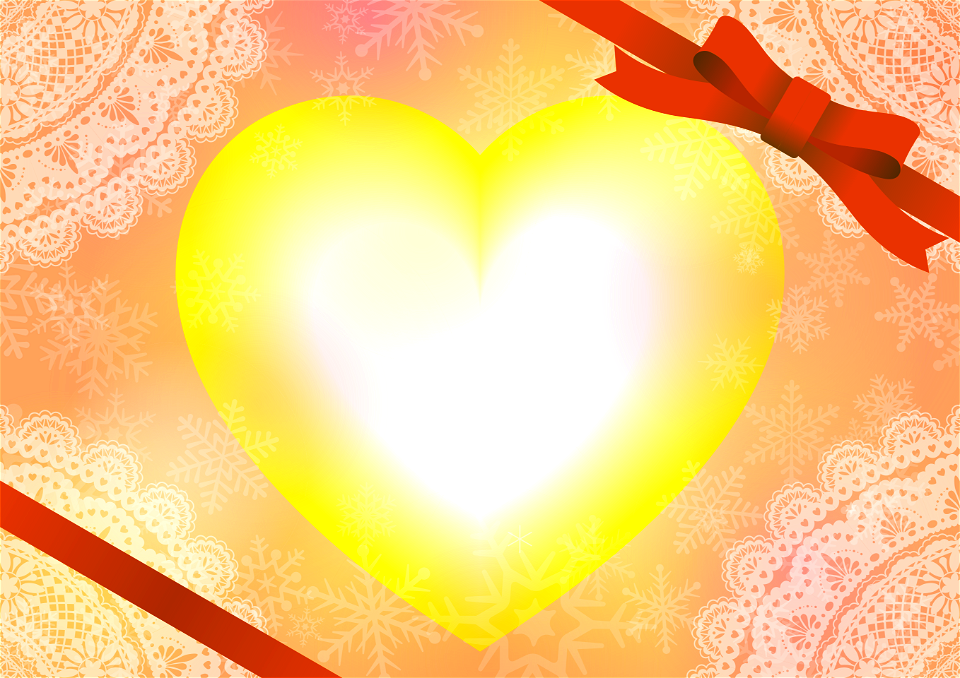 Free: Heart Ribbon - Wedding Heart Background Png 