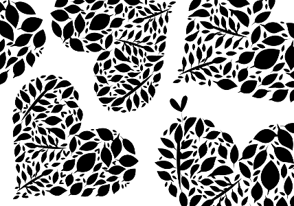 Heart leaves. Free illustration for personal and commercial use.