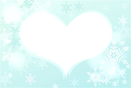 Heart snow. Free illustration for personal and commercial use.