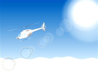 Helicopter sky clouds. Free illustration for personal and commercial use.