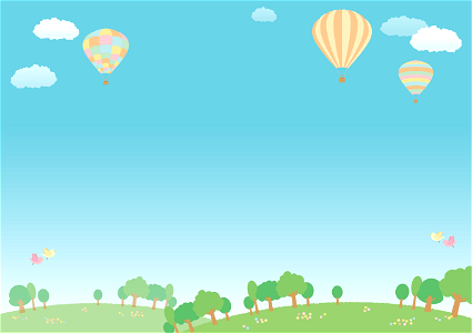 Hot air balloon background. Free illustration for personal and commercial use.