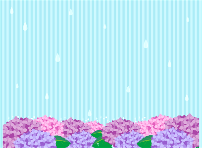Hydrangea rain. Free illustration for personal and commercial use.