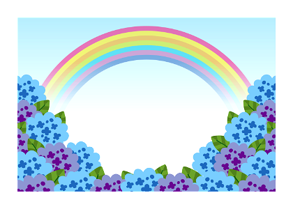 Hydrangea rainbow. Free illustration for personal and commercial use.