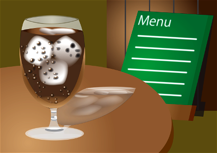 Iced coffee menu. Free illustration for personal and commercial use.