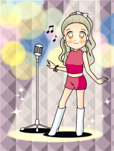 Idol singer. Free illustration for personal and commercial use.