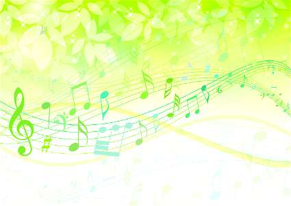 Leaf music background. Free illustration for personal and commercial use.