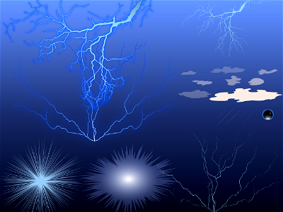 Lightning thunder. Free illustration for personal and commercial use.