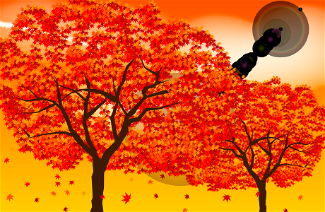 Maple fall. Free illustration for personal and commercial use.