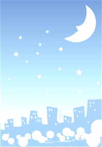 Moon cityscape. Free illustration for personal and commercial use.