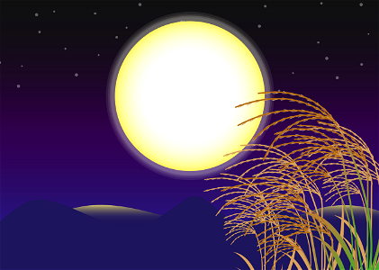 Moon silver grass. Free illustration for personal and commercial use.